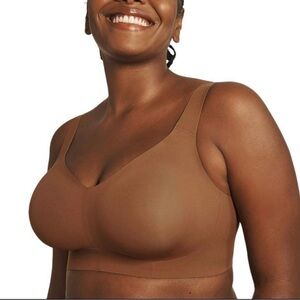 Evelyn Bobbie The Beyond Bra Comfortable Seamless Brown Wireless Lift Size Small